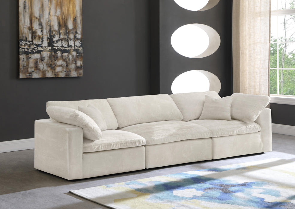 Cozy Cream Velvet Cloud Modular Sofa - Just Furniture (PA) - Multi Location
