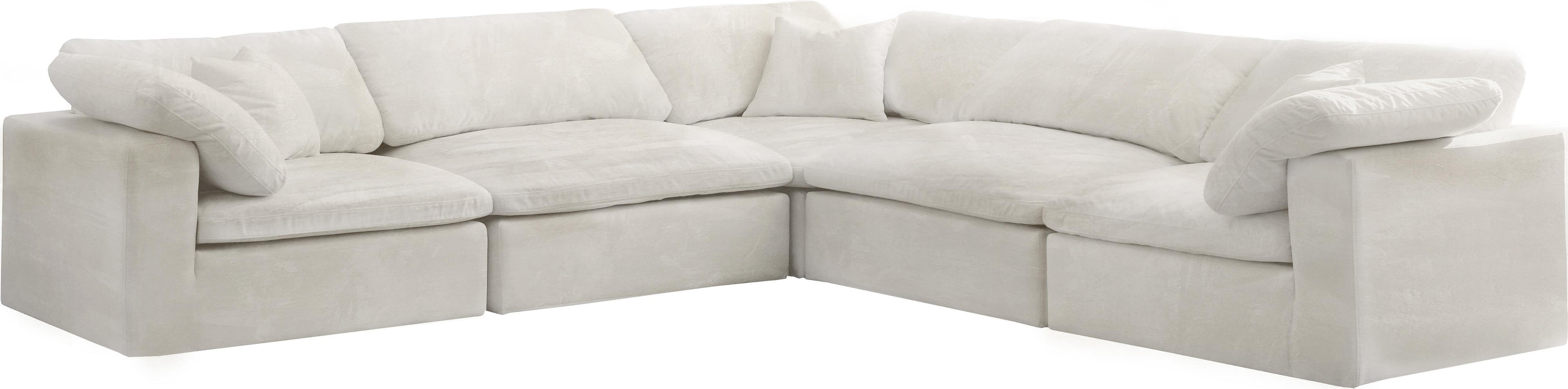 Cozy Cream Velvet Cloud Modular Sectional - Just Furniture (PA) - Multi Location
