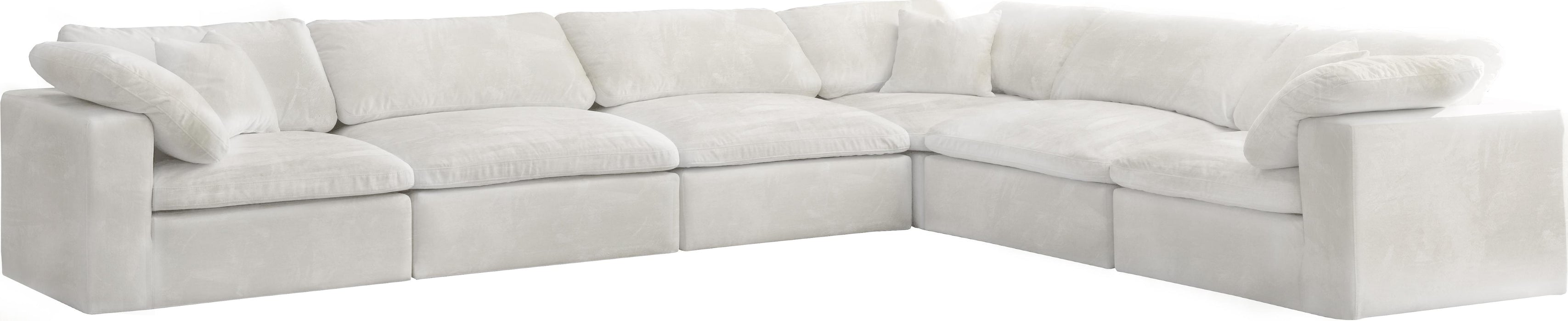 Cozy Cream Velvet Cloud Modular Sectional - Just Furniture (PA) - Multi Location