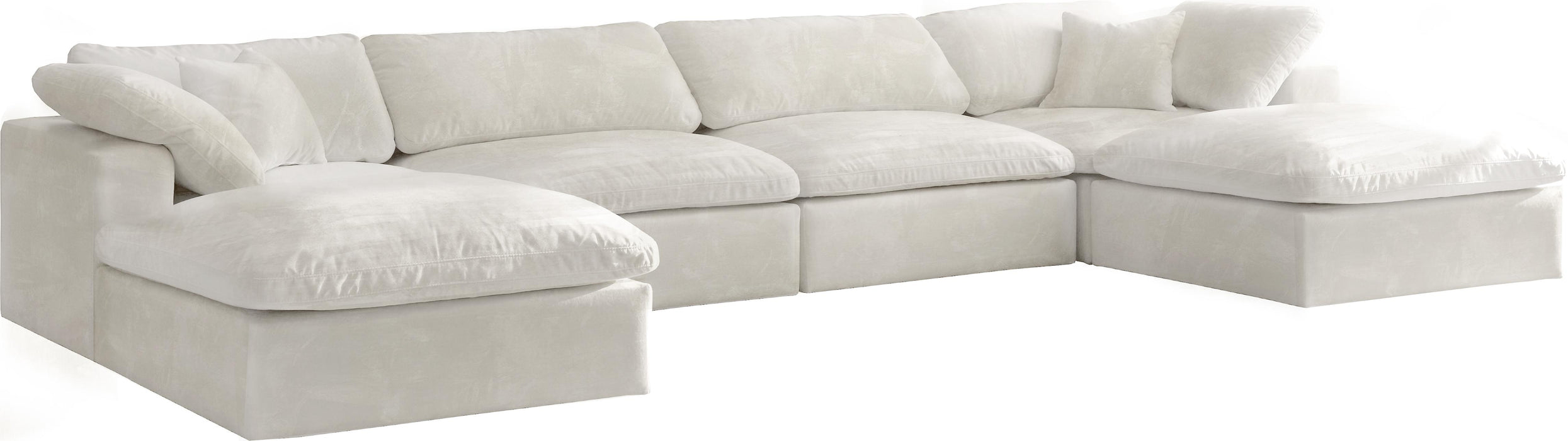 Cozy Cream Velvet Cloud Modular Sectional - Just Furniture (PA) - Multi Location