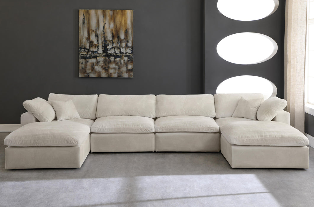 Cozy Cream Velvet Cloud Modular Sectional - Just Furniture (PA) - Multi Location