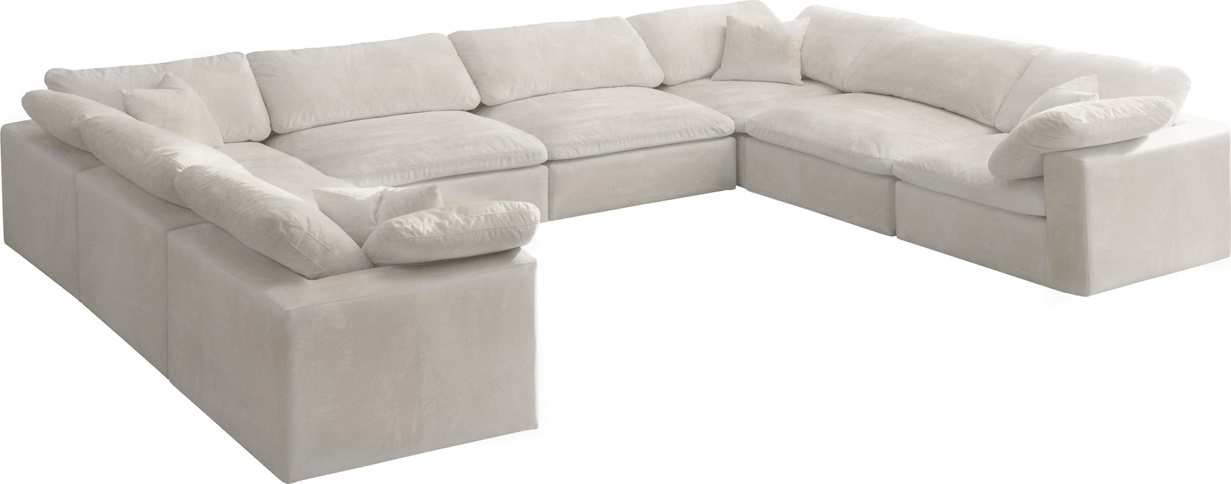 Cozy Cream Velvet Cloud Modular Sectional - Just Furniture (PA) - Multi Location