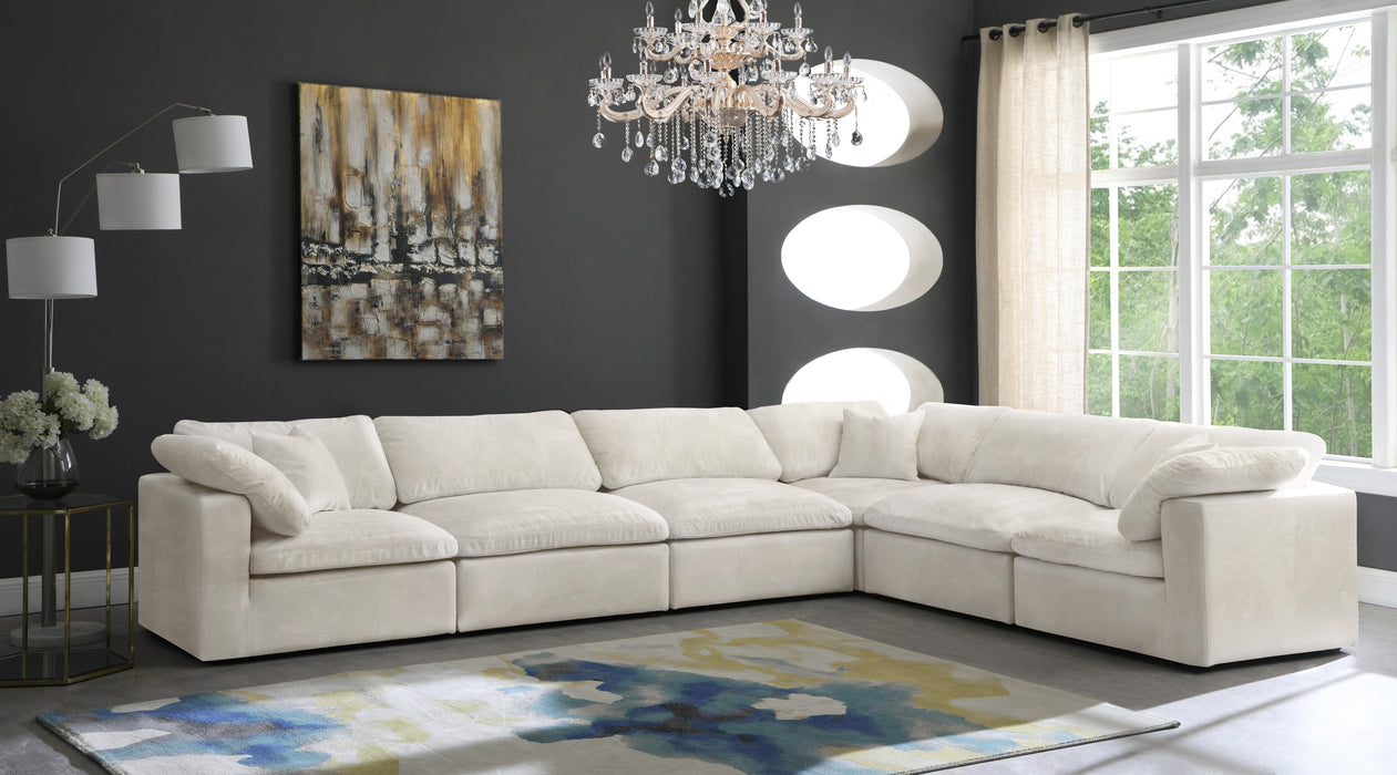Cozy Cream Velvet Cloud Modular Sectional - Just Furniture (PA) - Multi Location