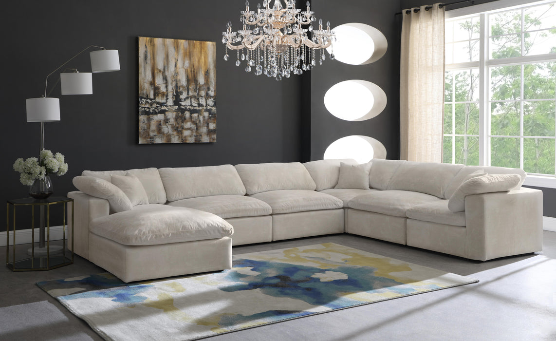 Cozy Cream Velvet Cloud Modular Sectional - Just Furniture (PA) - Multi Location