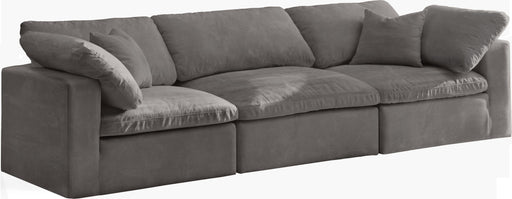 Cozy Grey Velvet Cloud Modular Sofa - Just Furniture (PA) - Multi Location