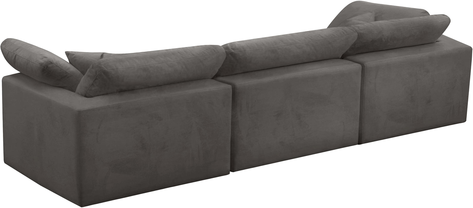 Cozy Grey Velvet Cloud Modular Sofa - Just Furniture (PA) - Multi Location