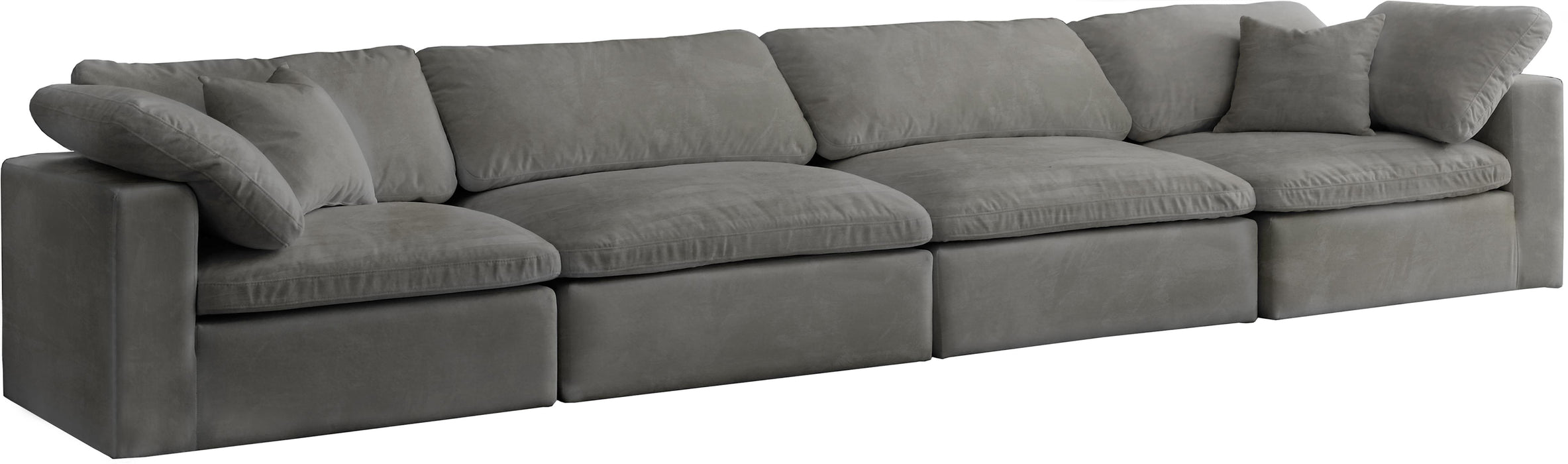 Cozy Grey Velvet Cloud Modular Sofa - Just Furniture (PA) - Multi Location
