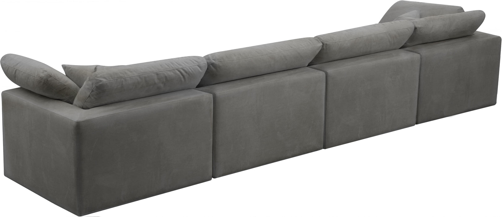 Cozy Grey Velvet Cloud Modular Sofa - Just Furniture (PA) - Multi Location