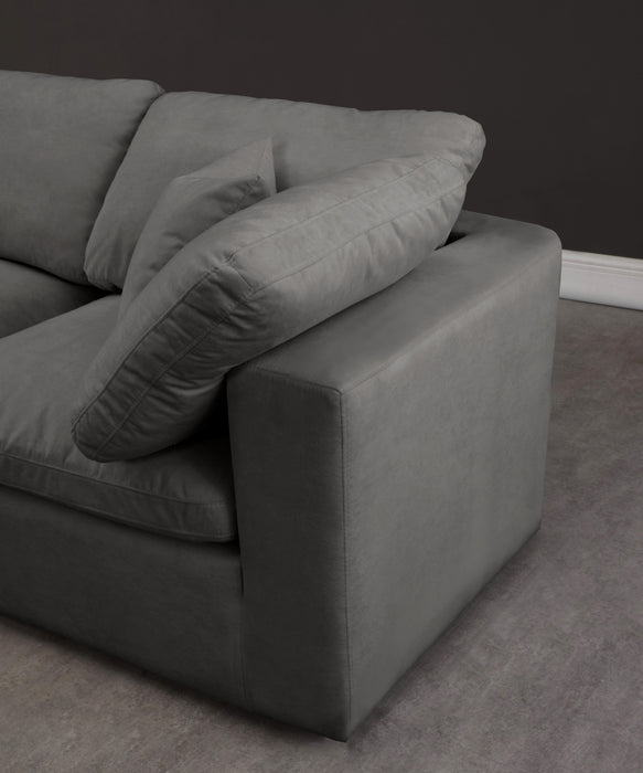 Cozy Grey Velvet Cloud Modular Armless Sofa - Just Furniture (PA) - Multi Location
