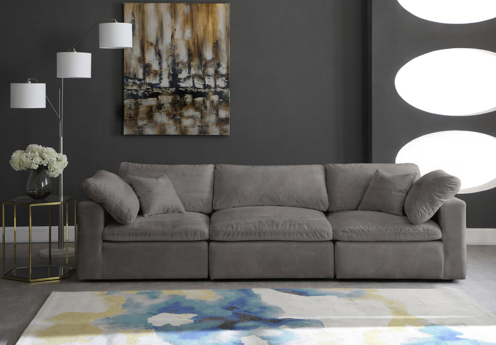 Cozy Grey Velvet Cloud Modular Sofa - Just Furniture (PA) - Multi Location