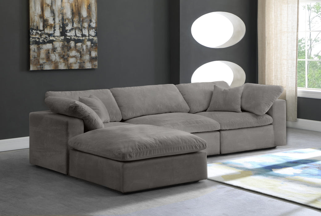 Cozy Grey Velvet Cloud Modular Sectional - Just Furniture (PA) - Multi Location