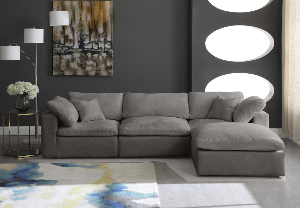 Cozy Grey Velvet Cloud Modular Sectional - Just Furniture (PA) - Multi Location
