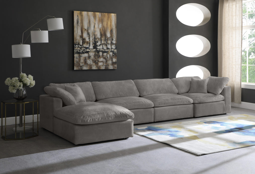 Cozy Grey Velvet Cloud Modular Sectional - Just Furniture (PA) - Multi Location