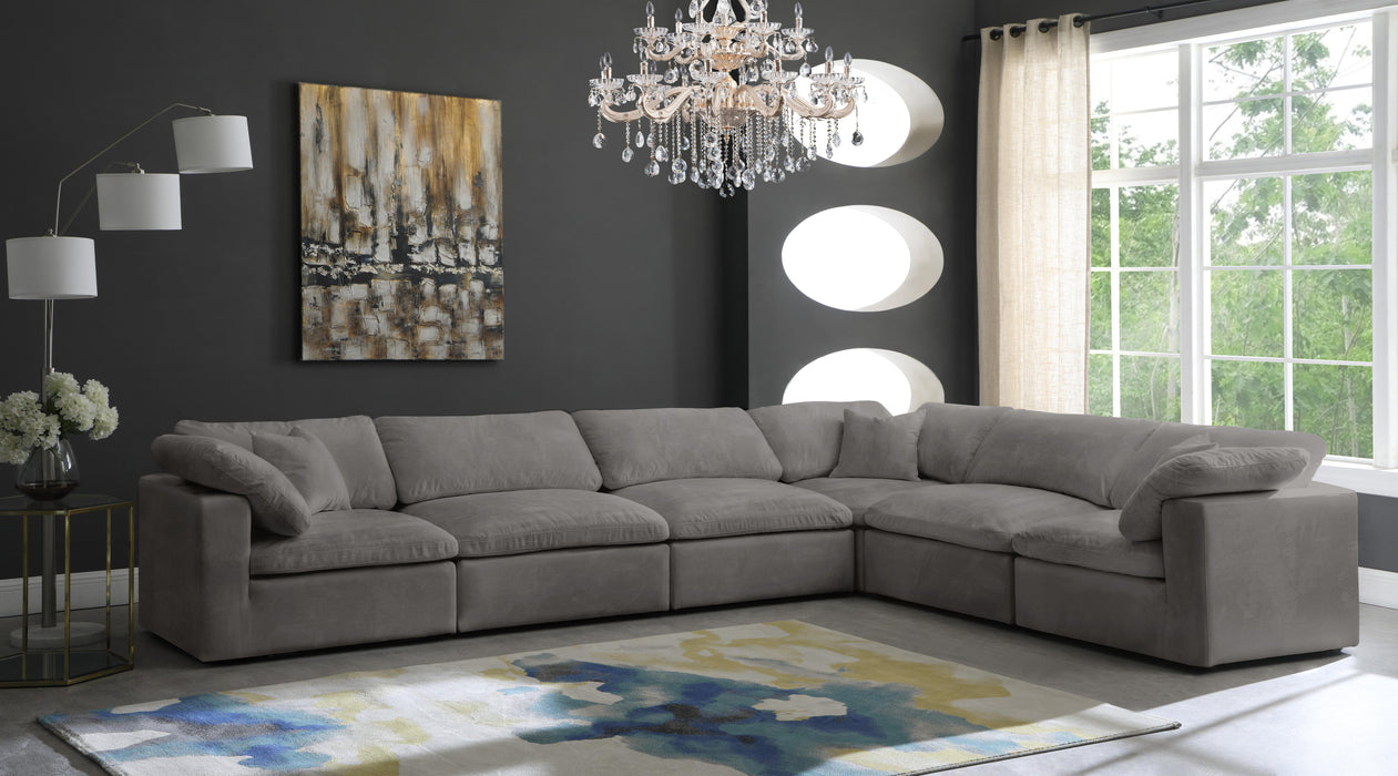 Cozy Grey Velvet Cloud Modular Sectional - Just Furniture (PA) - Multi Location