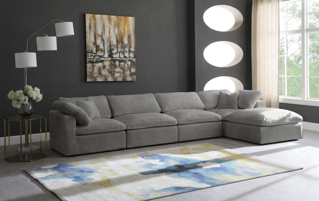 Cozy Grey Velvet Cloud Modular Sectional - Just Furniture (PA) - Multi Location