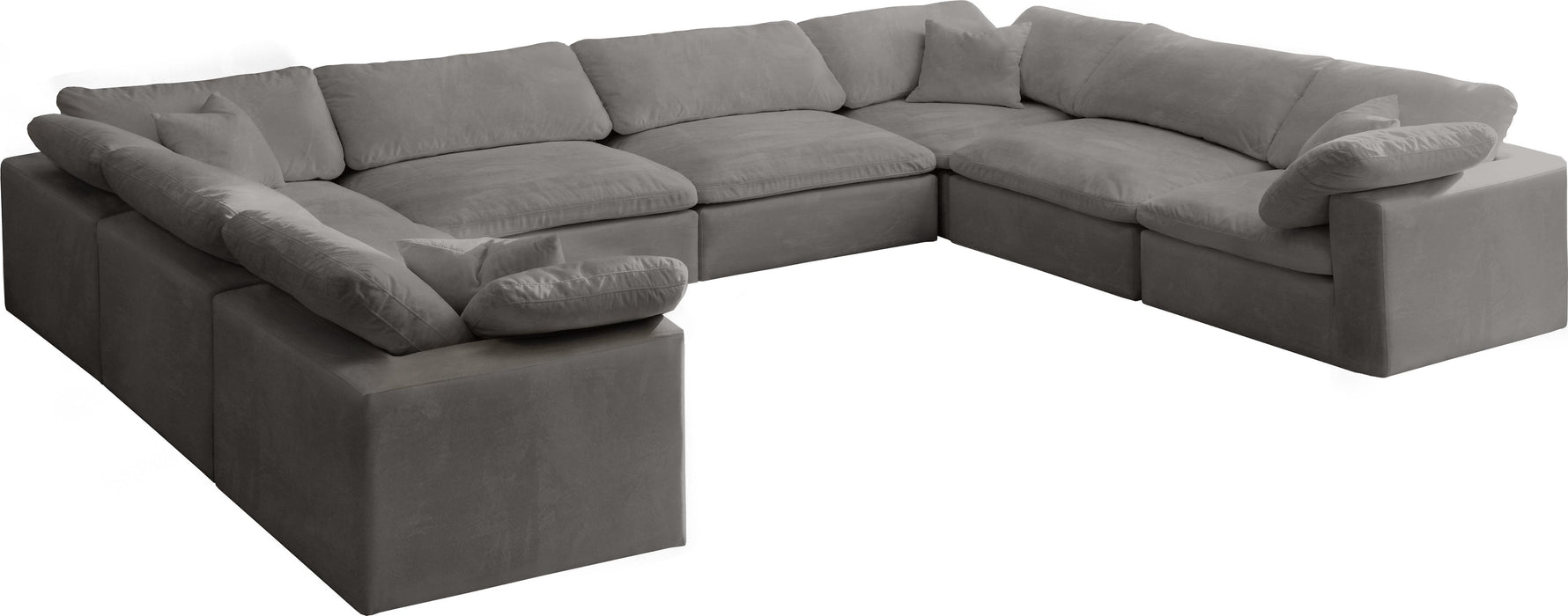 Cozy Grey Velvet Cloud Modular Sectional - Just Furniture (PA) - Multi Location