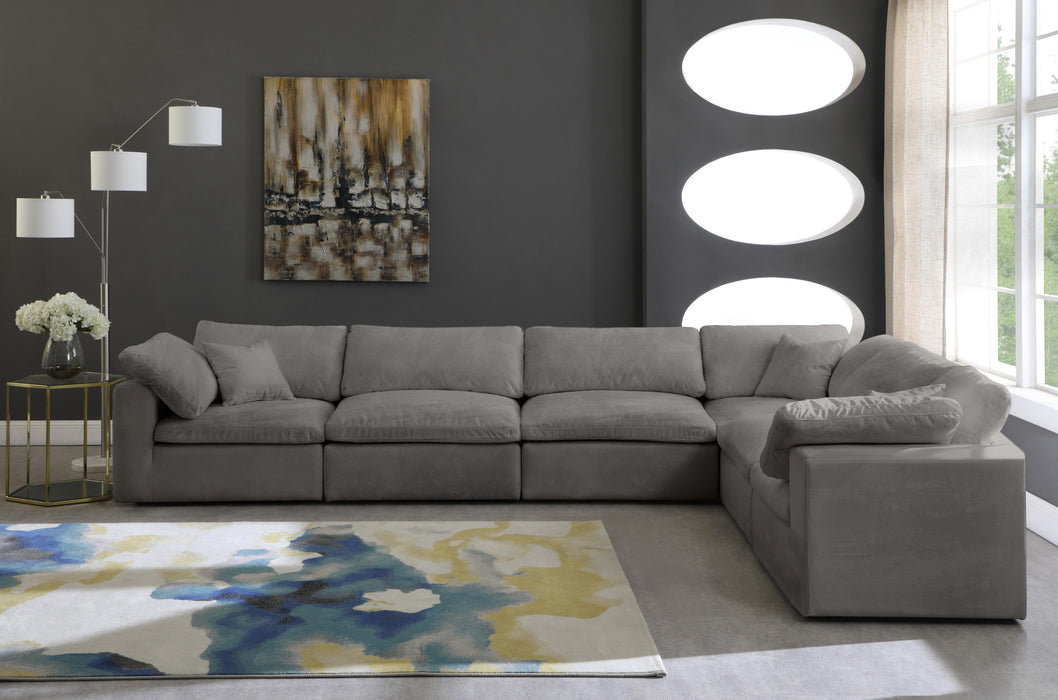Cozy Grey Velvet Cloud Modular Sectional - Just Furniture (PA) - Multi Location