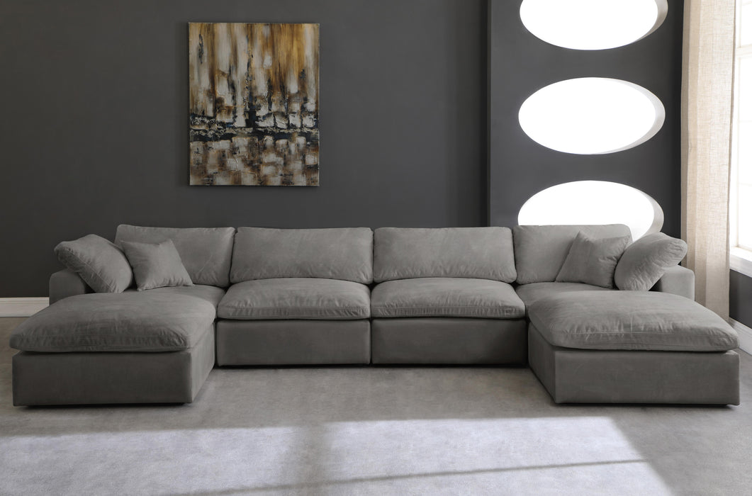 Cozy Grey Velvet Cloud Modular Sectional - Just Furniture (PA) - Multi Location