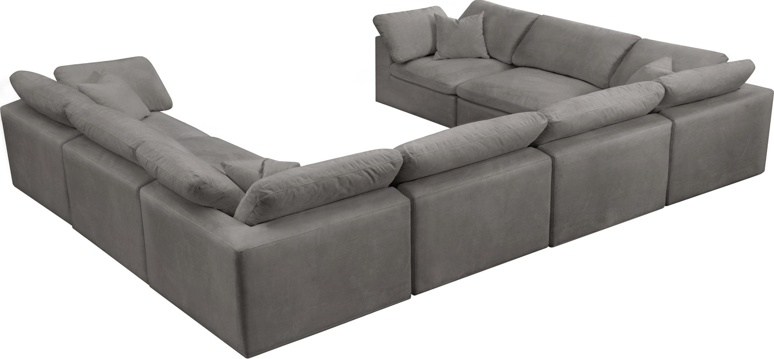 Cozy Grey Velvet Cloud Modular Sectional - Just Furniture (PA) - Multi Location