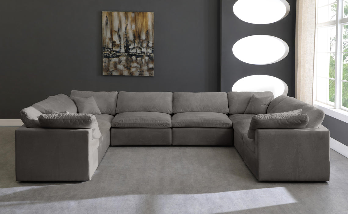 Cozy Grey Velvet Cloud Modular Sectional - Just Furniture (PA) - Multi Location