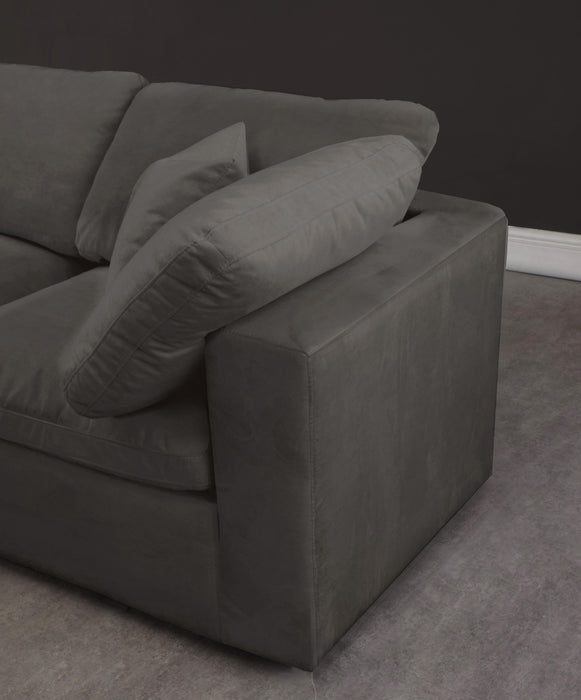 Cozy Grey Velvet Cloud Modular Sofa - Just Furniture (PA) - Multi Location