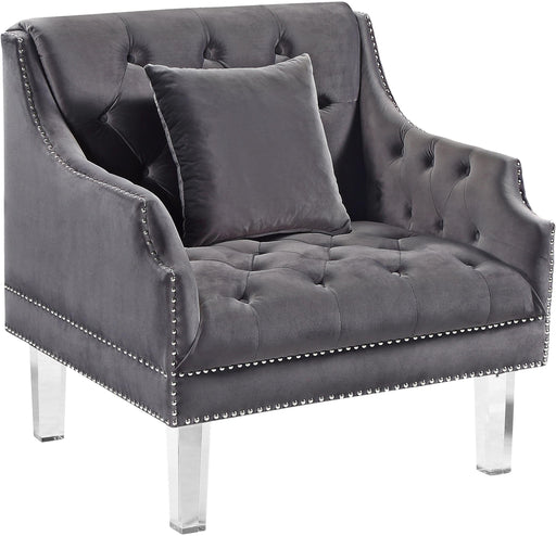 Roxy Grey Velvet Chair - Just Furniture (PA) - Multi Location
