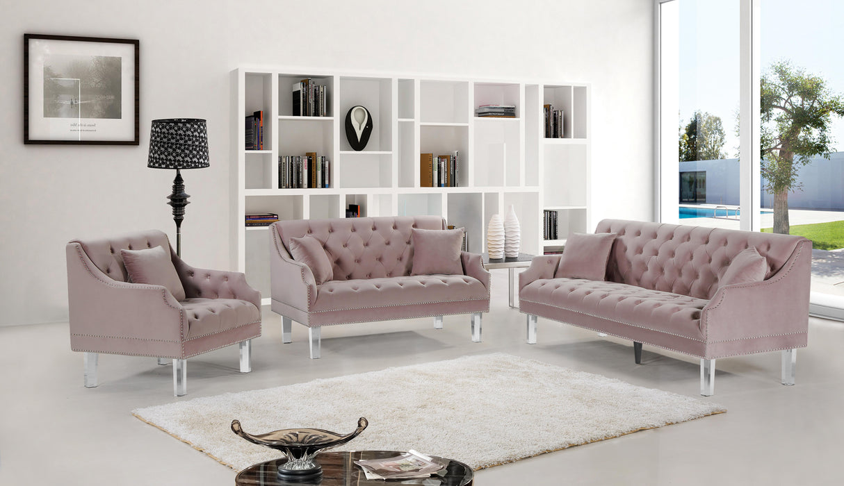 Roxy Pink Velvet Sofa - Just Furniture (PA) - Multi Location