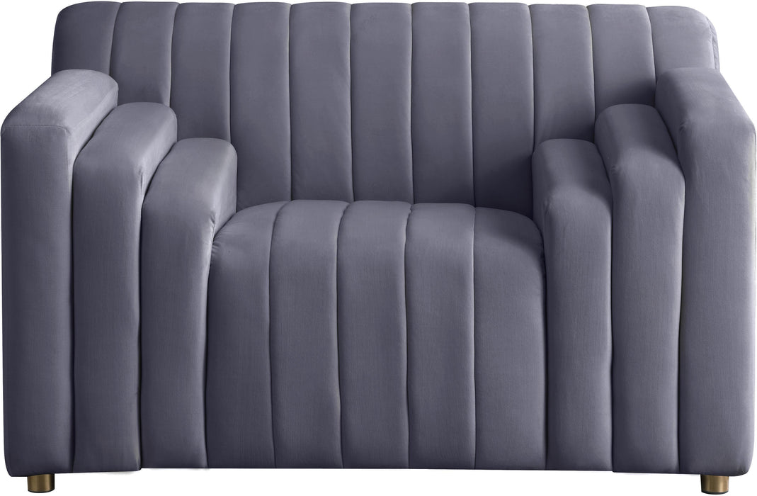Naya Grey Velvet Chair - Just Furniture (PA) - Multi Location