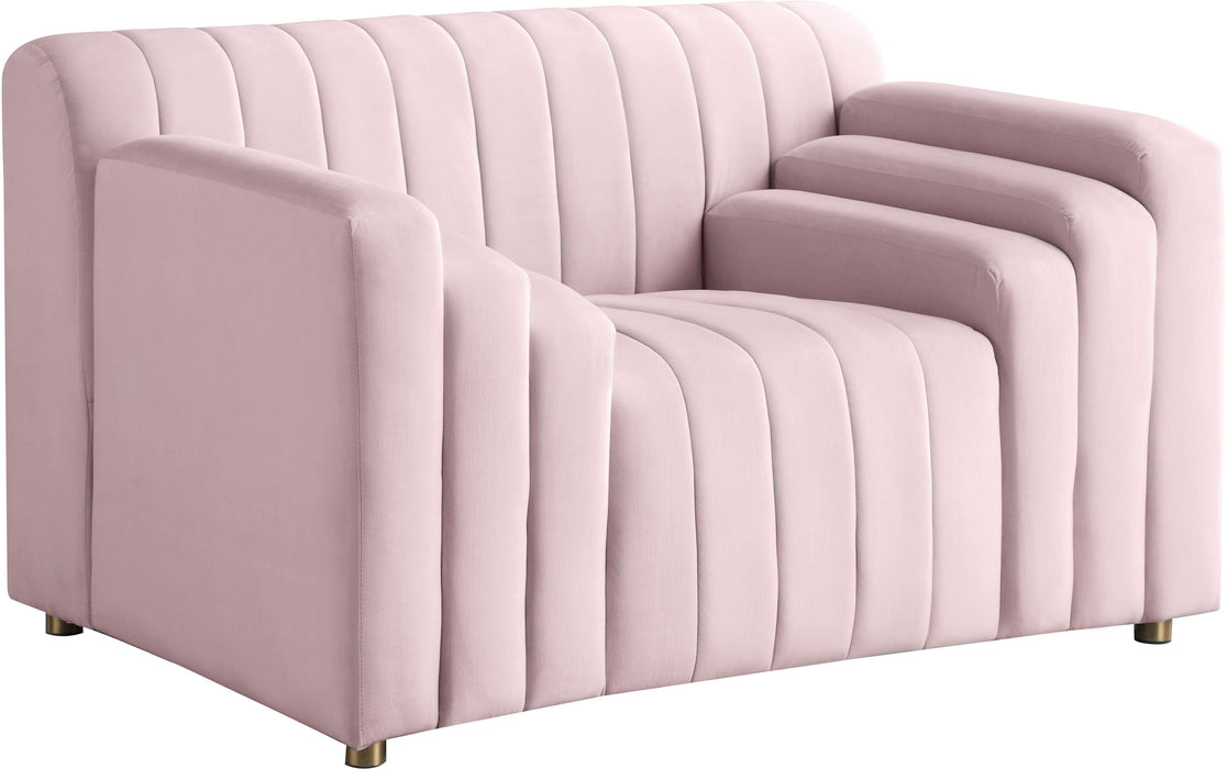 Naya Pink Velvet Chair - Just Furniture (PA) - Multi Location