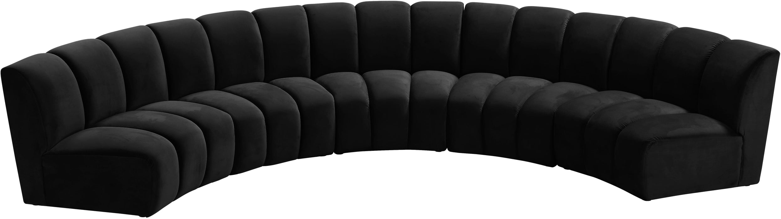 Infinity Black Velvet 5pc. Modular Sectional - Just Furniture (PA) - Multi Location