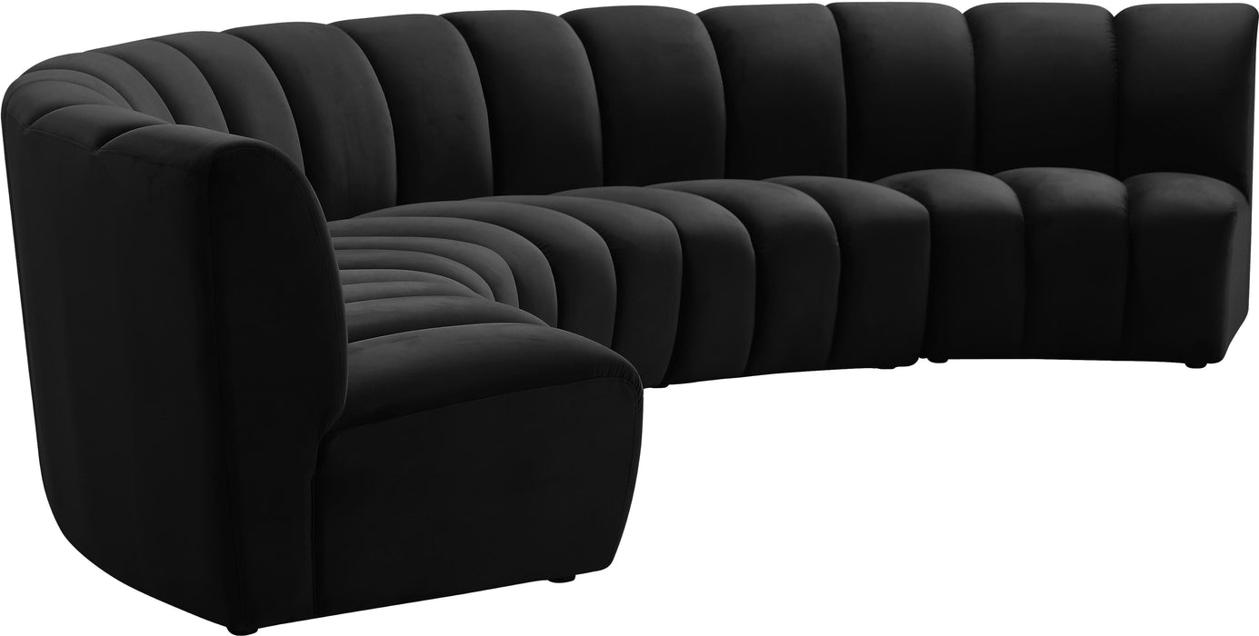 Infinity Black Velvet 5pc. Modular Sectional - Just Furniture (PA) - Multi Location