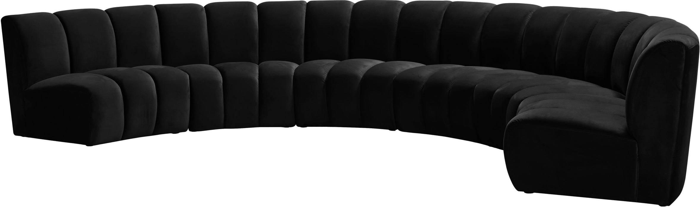 Infinity Black Velvet 6pc. Modular Sectional - Just Furniture (PA) - Multi Location