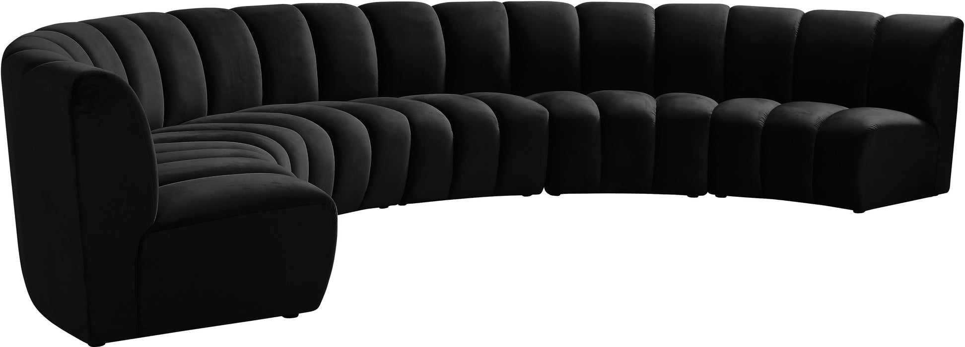 Infinity Black Velvet 6pc. Modular Sectional - Just Furniture (PA) - Multi Location