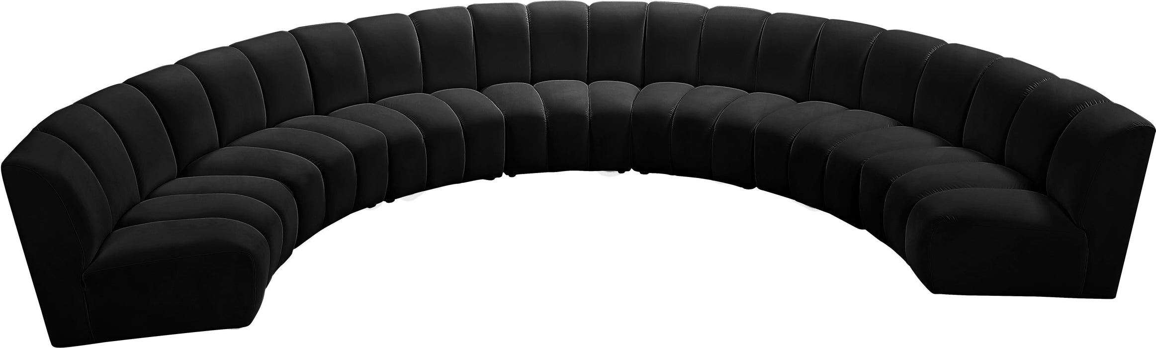 Infinity Black Velvet 7pc. Modular Sectional - Just Furniture (PA) - Multi Location