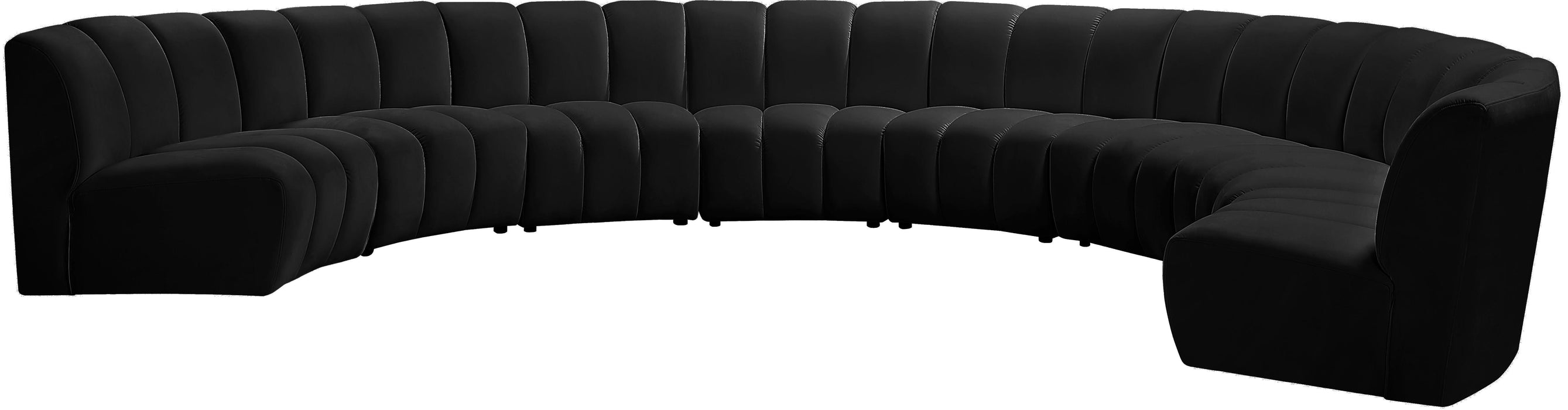 Infinity Black Velvet 8pc. Modular Sectional - Just Furniture (PA) - Multi Location