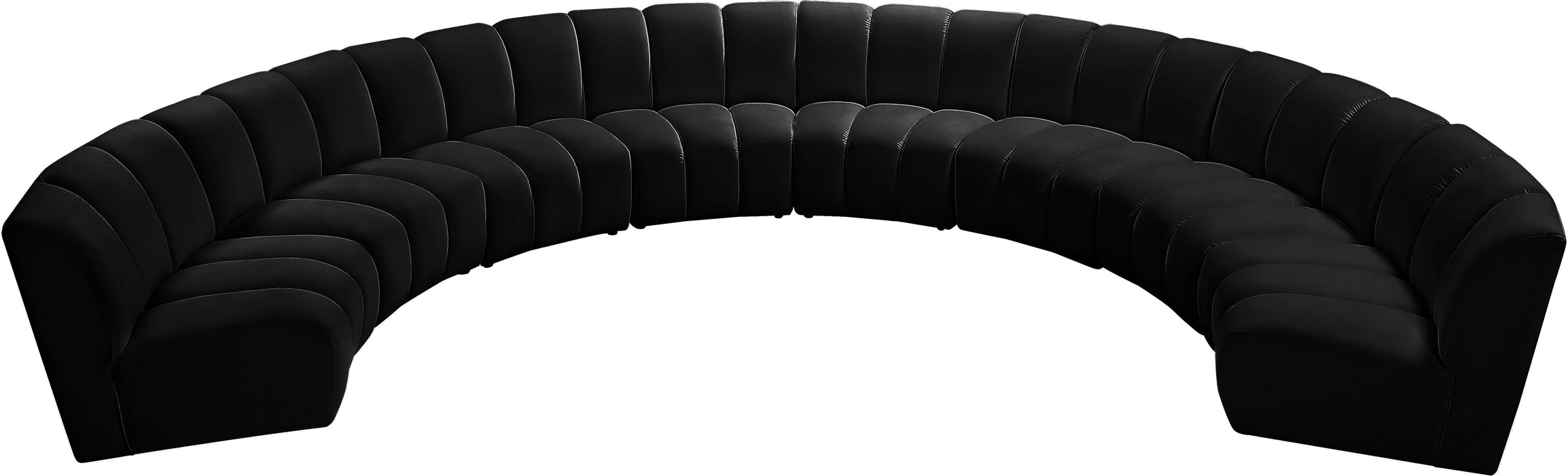 Infinity Black Velvet 8pc. Modular Sectional - Just Furniture (PA) - Multi Location