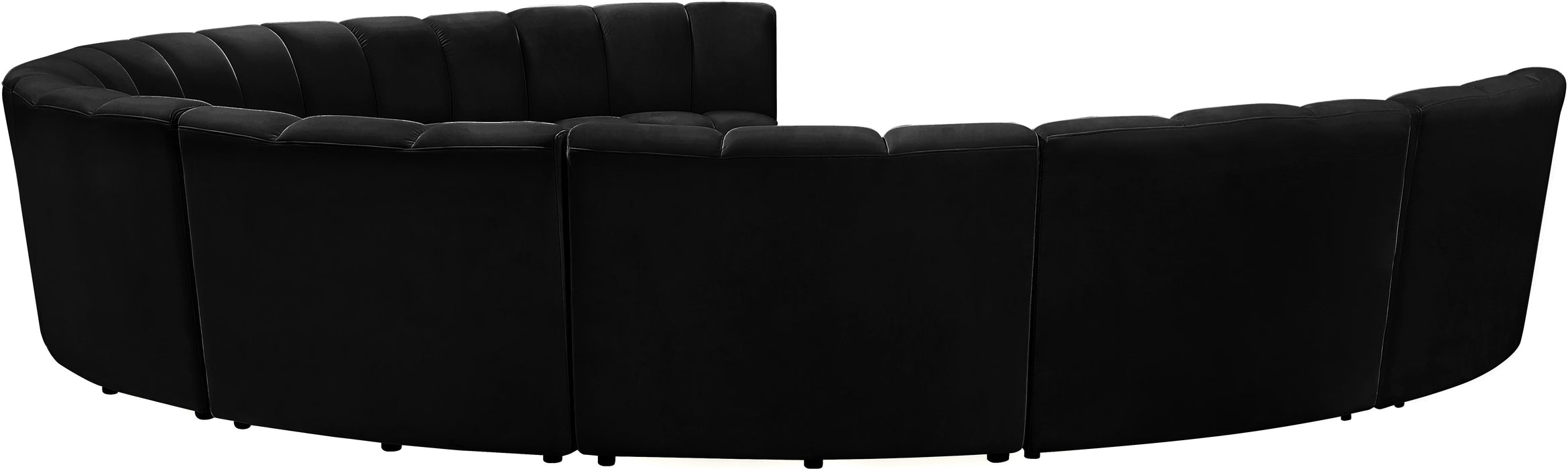 Infinity Black Velvet 9pc. Modular Sectional - Just Furniture (PA) - Multi Location