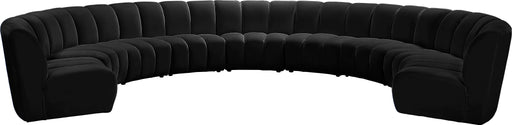Infinity Black Velvet 9pc. Modular Sectional - Just Furniture (PA) - Multi Location