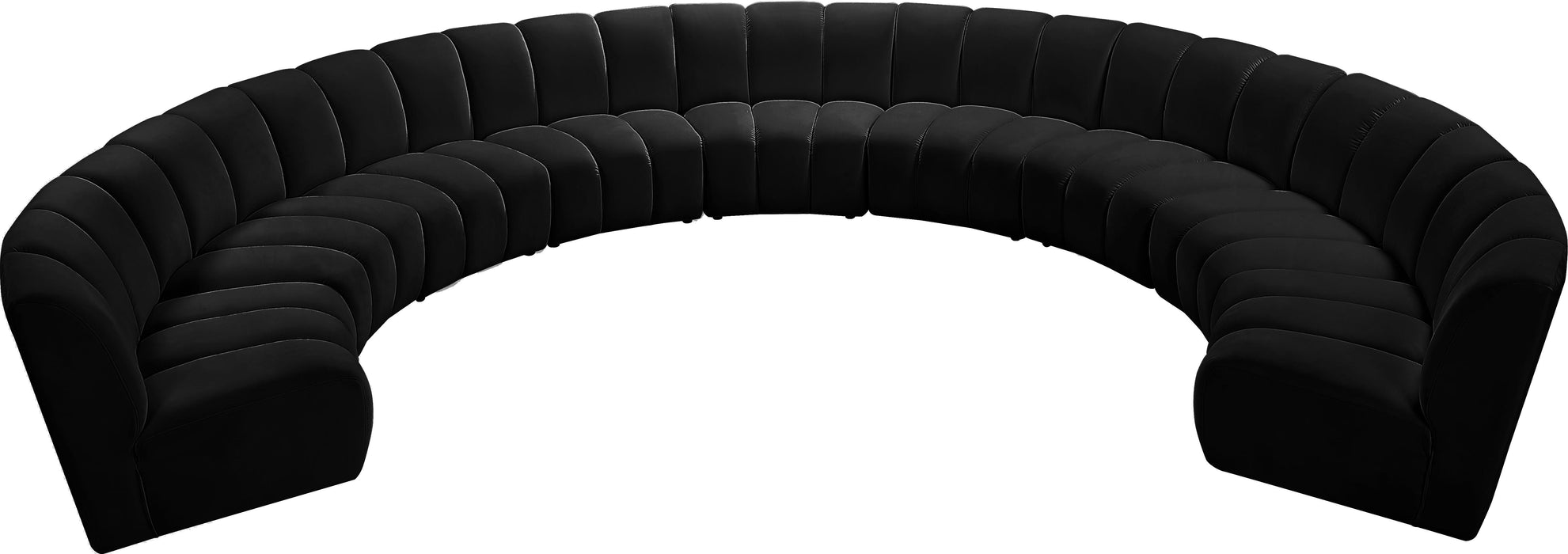 Infinity Black Velvet 9pc. Modular Sectional - Just Furniture (PA) - Multi Location
