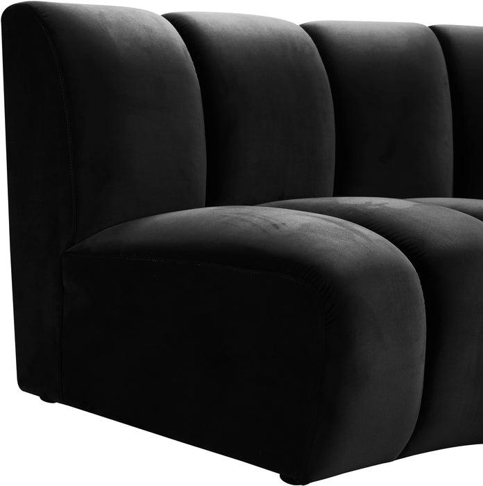Infinity Black Velvet Modular Chair - Just Furniture (PA) - Multi Location