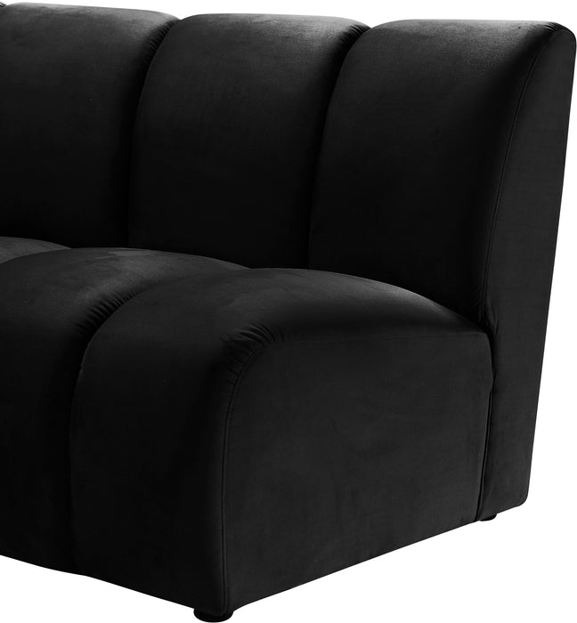Infinity Black Velvet 4pc. Modular Sectional - Just Furniture (PA) - Multi Location