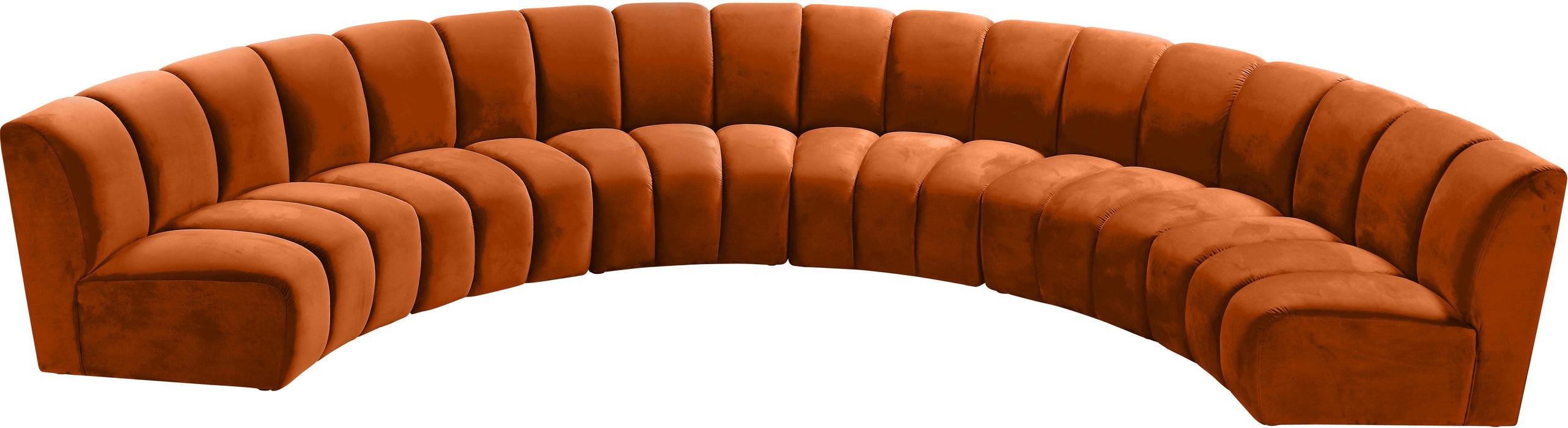 Infinity Cognac Velvet 6pc. Modular Sectional - Just Furniture (PA) - Multi Location