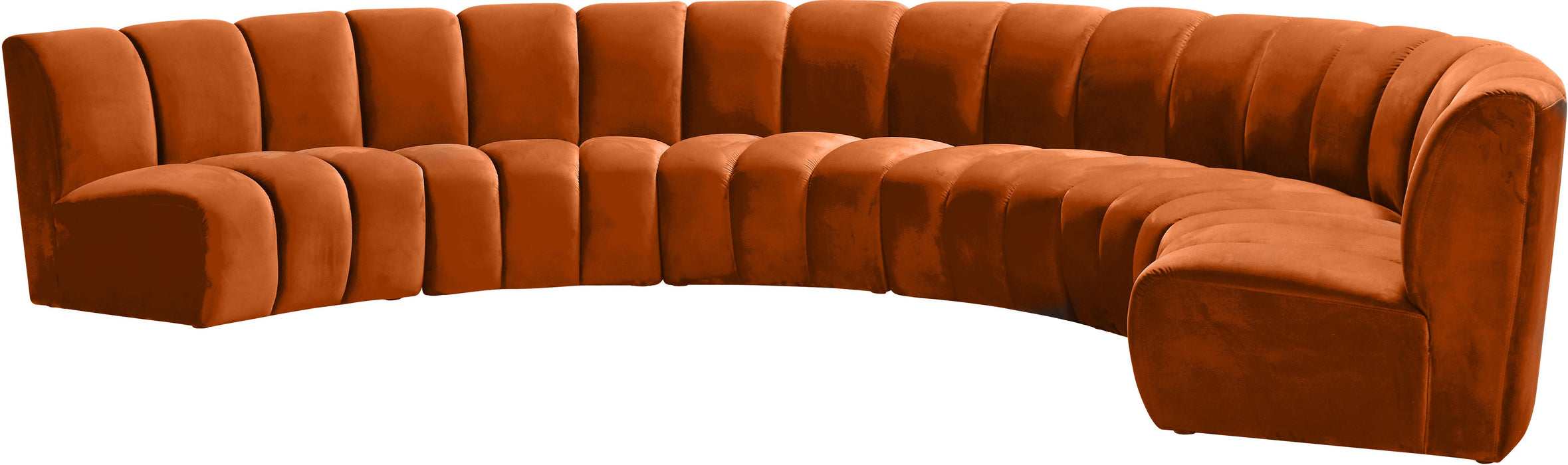 Infinity Cognac Velvet 6pc. Modular Sectional - Just Furniture (PA) - Multi Location