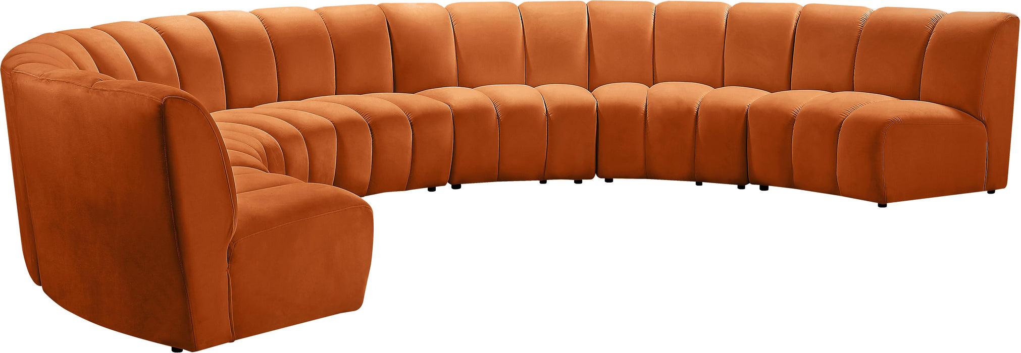 Infinity Cognac Velvet 7pc. Modular Sectional - Just Furniture (PA) - Multi Location