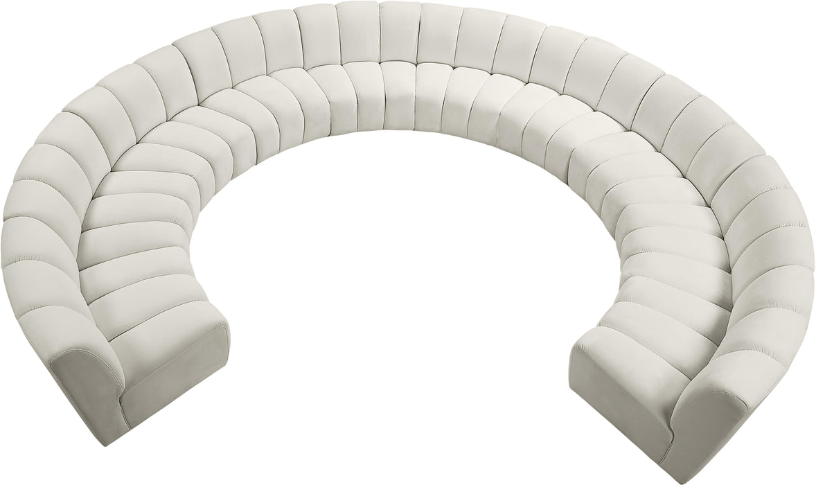 Infinity Cream Velvet 10pc. Modular Sectional - Just Furniture (PA) - Multi Location