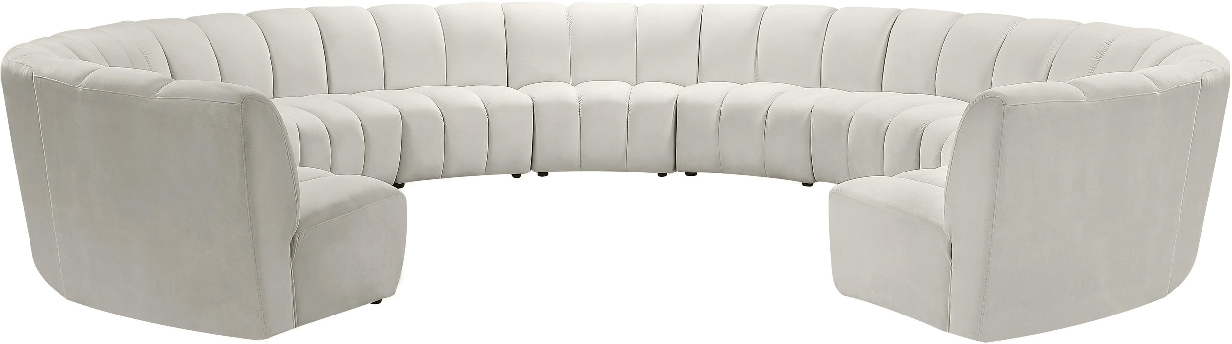 Infinity Cream Velvet 11pc. Modular Sectional - Just Furniture (PA) - Multi Location