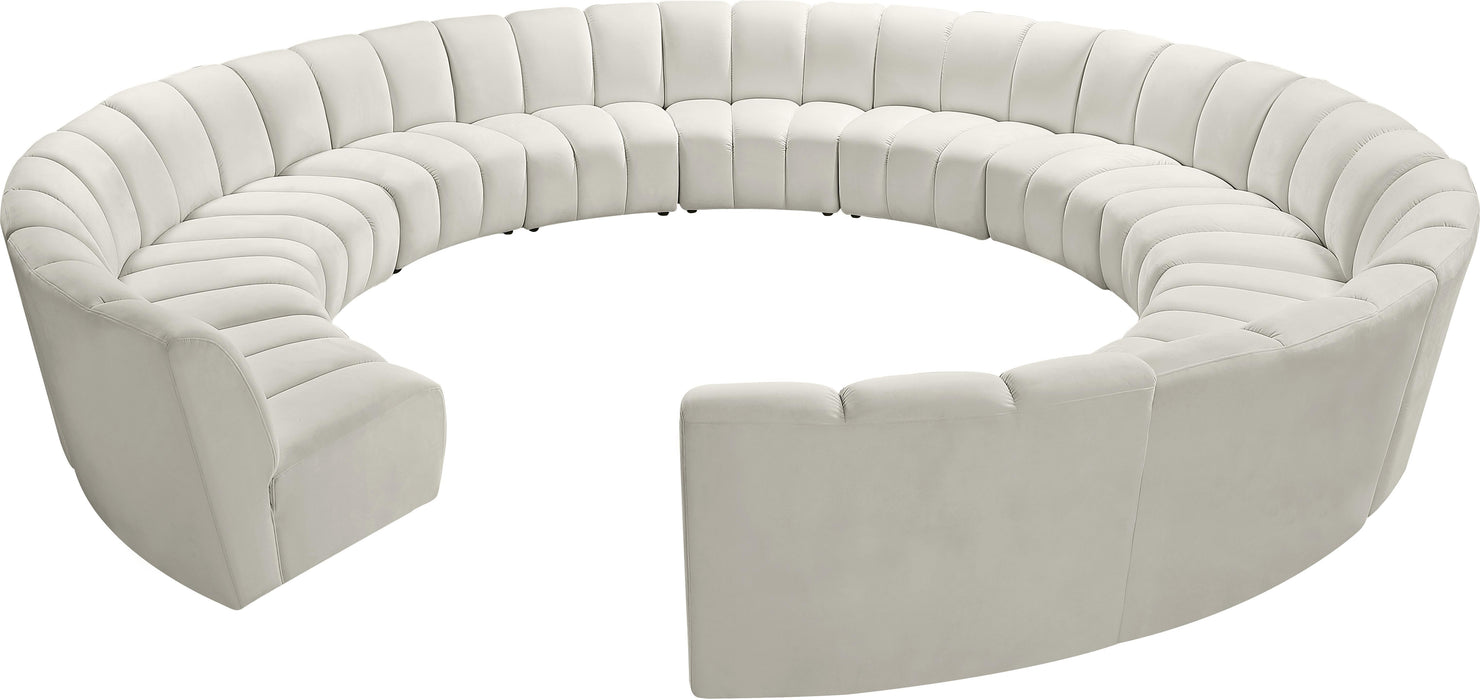Infinity Cream Velvet 12pc. Modular Sectional - Just Furniture (PA) - Multi Location