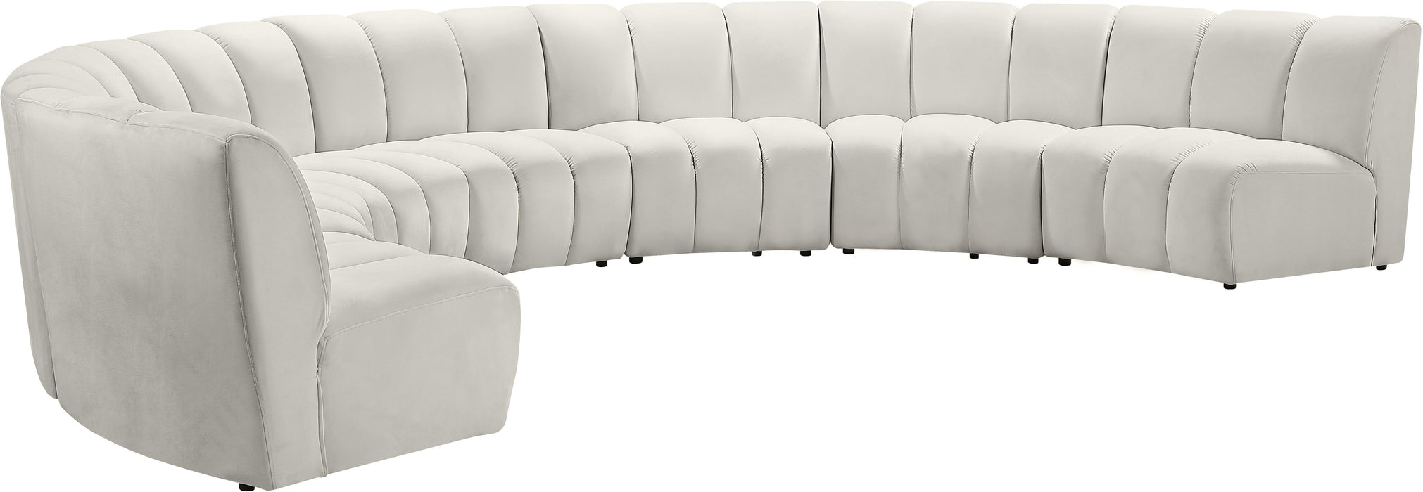 Infinity Cream Velvet 7pc. Modular Sectional - Just Furniture (PA) - Multi Location