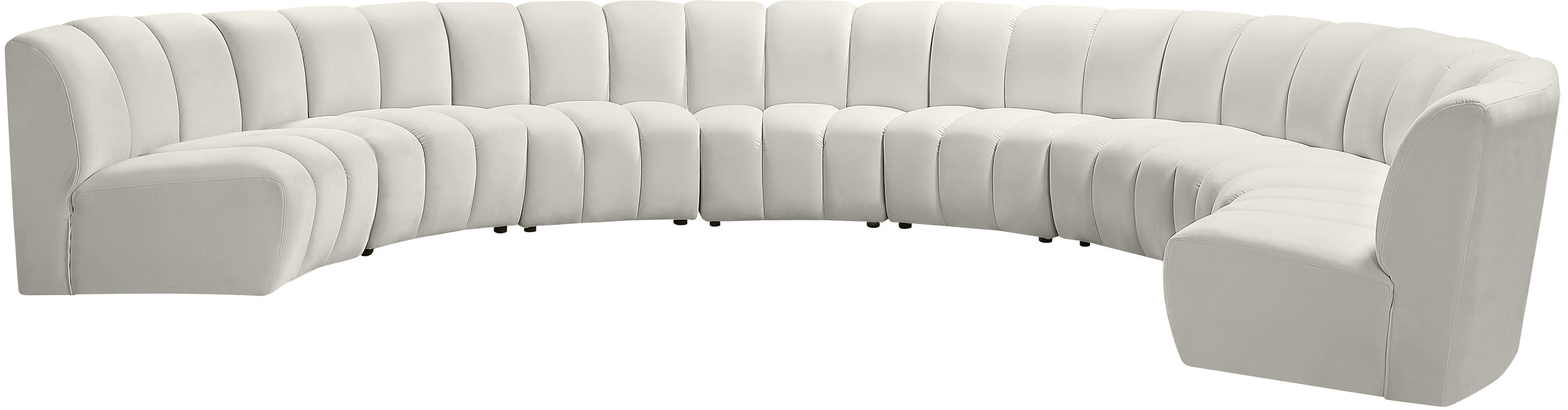 Infinity Cream Velvet 8pc. Modular Sectional - Just Furniture (PA) - Multi Location