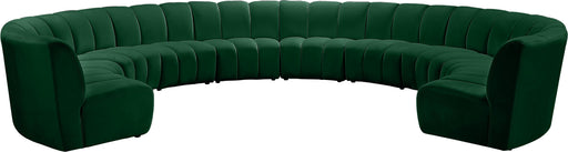 Infinity Green Velvet 10pc. Modular Sectional - Just Furniture (PA) - Multi Location